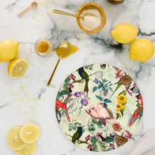 Load image into Gallery viewer, Floral and Birds Cutting Board Round