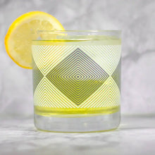 Load image into Gallery viewer, Hypnotic Blue Diamond Rocks Drinking Glass