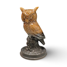 Load image into Gallery viewer, Ceramic Owl Candle Holder Bronze

