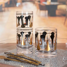 Load image into Gallery viewer, Black and Gold Mid Century Modern Cocktail Glass