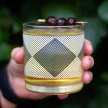 Load image into Gallery viewer, Hypnotic Blue Diamond Rocks Drinking Glass
