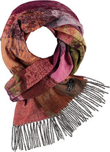 Load image into Gallery viewer, Painted Circles Scarf  Magenta