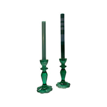 Load image into Gallery viewer, Boho Glass Candlestick  Green
