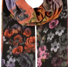 Load image into Gallery viewer, Early Bloom Oversized  Scarf  Black
