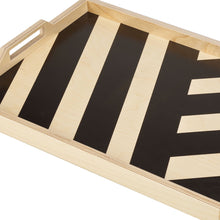 Load image into Gallery viewer, WOLFUM Black Stripe Serving Tray
