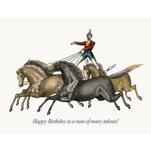 Manly Talents Birthday Card