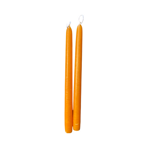 Mole Hollow Taper Candle Pair  Sunflower Yellow