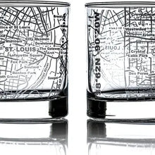 Load image into Gallery viewer, St Louis Map Etched Rocks Glass
