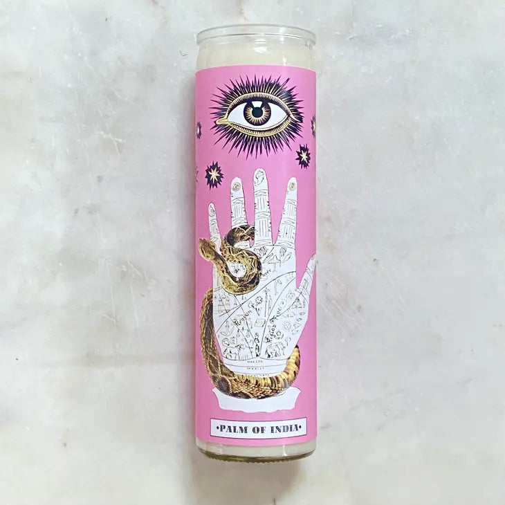 Palm of India Altar Candle