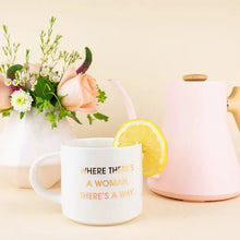 Load image into Gallery viewer, Where There's A Woman Large Stackable Mug
