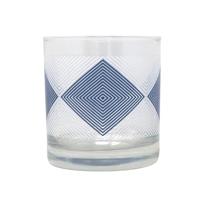 Hypnotic Blue Diamond Rocks Drinking Glass