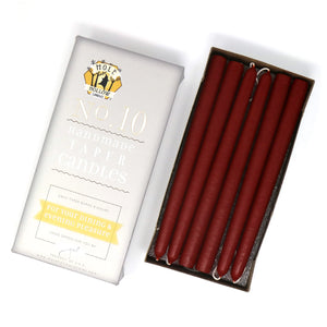 10 inch Taper Candle  Pair    Paprika