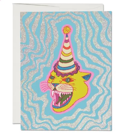 Party Hat Cat Birthday Greeting Card