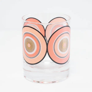 Pink Circles Drinking Glass