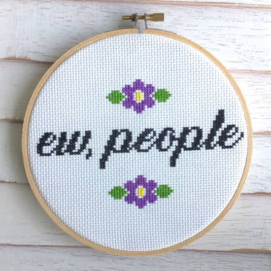 Ew, People Cross Stitch DIY Kit