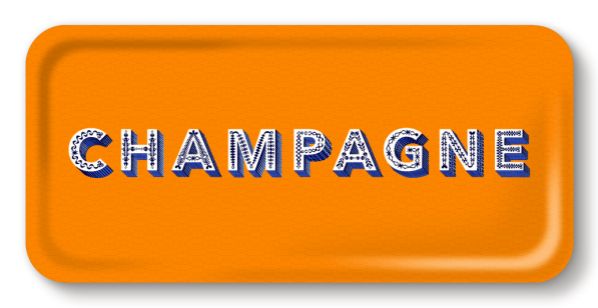 Champagne Tray  Orange