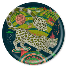 Load image into Gallery viewer, Snow Leopard Round Tray  Forest
