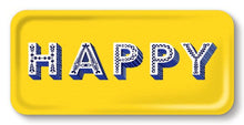 Load image into Gallery viewer, HAPPY Rectangular Tray  Yellow
