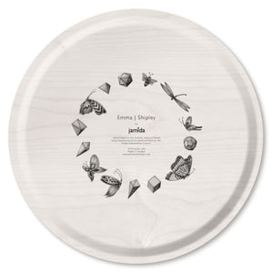 Snow Leopard Round Tray  Forest