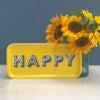 HAPPY Rectangular Tray  Yellow