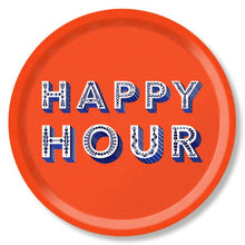 Load image into Gallery viewer, Orange Happy Hour Round Tray
