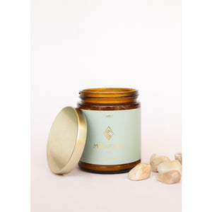 Amber Crystal Candle - Moonstone