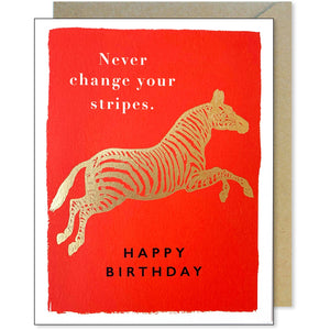 Zebra Stripes Birthday Card