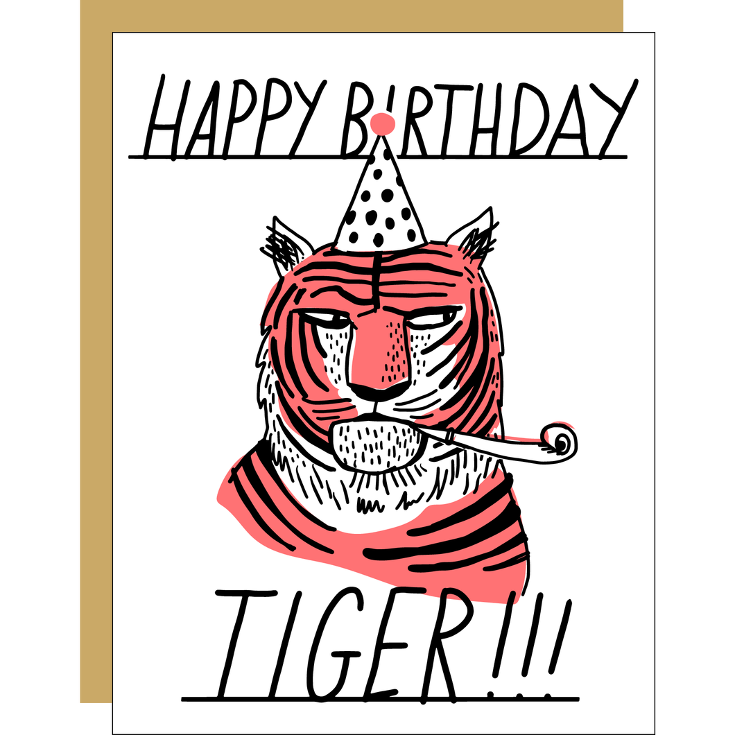 Tiger Side Eye Birthday Card