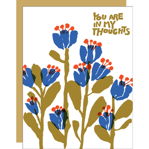 In My Thoughts Flowers  Greeting Card