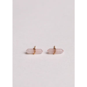 Mineral Point Earrings - Rose Quartz