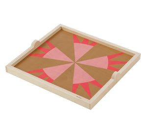 Star Olive Square Serving Tray