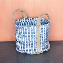 Load image into Gallery viewer, Woven Denim Basket - Tote
