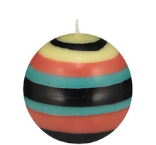 Load image into Gallery viewer, Small Striped Ball Candle - Honey Bird
