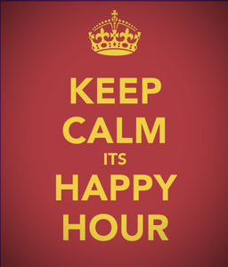HAPPY HOUR PRINT  RED & GOLD