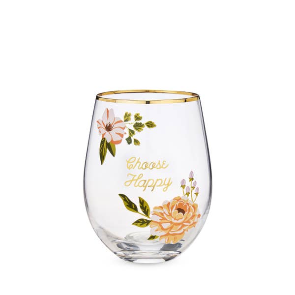 CHOOSE HAPPY Stemless Glass