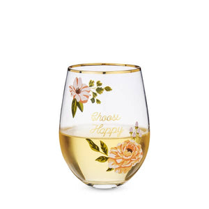 CHOOSE HAPPY Stemless Glass
