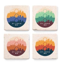 Load image into Gallery viewer, St. Louis, Missouri, Arch Skyline - Coaster Set
