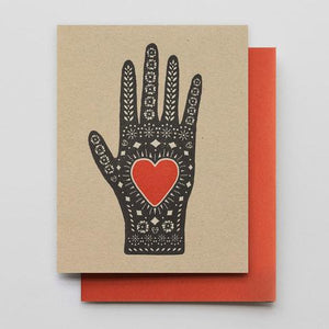 Heart In Hand Greeting Card
