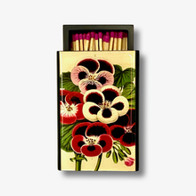 Load image into Gallery viewer, Vintage Pansies  Wooden Matchbox
