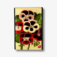 Load image into Gallery viewer, Vintage Pansies  Wooden Matchbox
