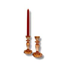 Load image into Gallery viewer, Boho Glass Candlestick Orange
