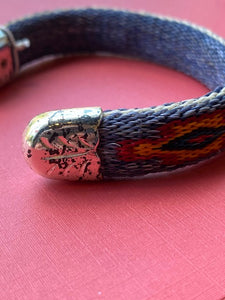 Bendable Horsehair Bracelet  Blue/Red/Gold