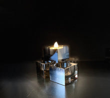 Load image into Gallery viewer, Crystal Square Tealight Holder  Smoke

