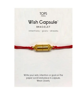 Wish Capsule Bracelet  Red & Gold