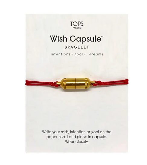 Wish Capsule Bracelet  Red & Gold
