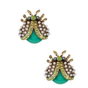 Bejeweled Beetle Earrings