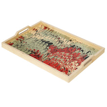 Load image into Gallery viewer, Marble Print Wood Serving Tray  Rust
