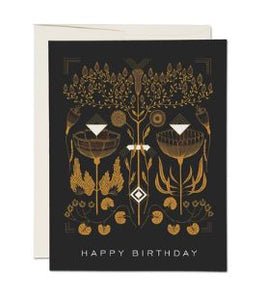 Amber Gold  Birthday Card