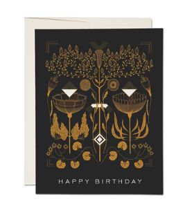 Amber Gold  Birthday Card