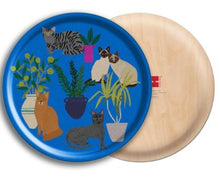 Load image into Gallery viewer, Cats By Ann Bentley Round Tray (On Reorder!)
